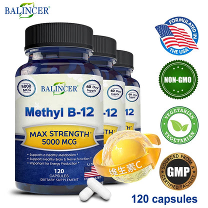 Vitamin B12 – 5000 MCG Methylcobalamin for Brain & Heart Function