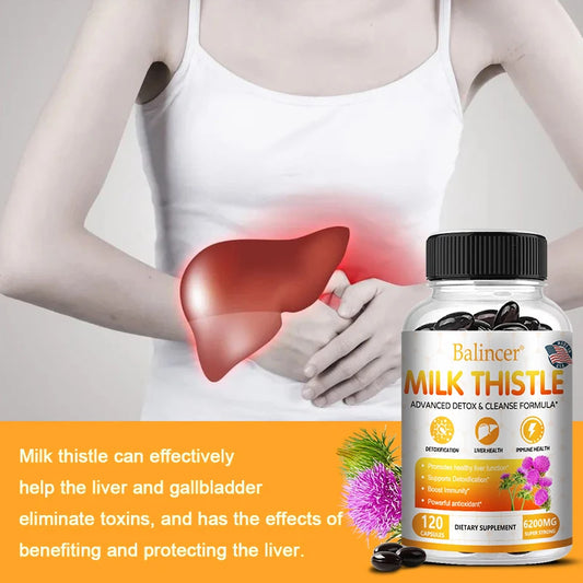 BioHack Balincer Milk Thistle Extract Supplement – 6200mg for Liver Health & Detoxification