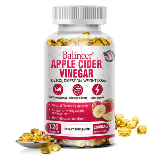 BioHack Balincer Apple Cider Vinegar Capsules – Healthy Fat Burning, Digestion, Detoxification, and Immunity Boost