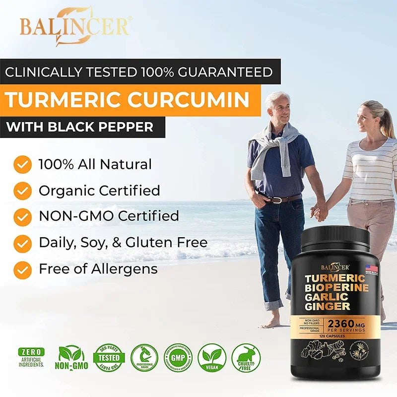 BioHack Balincer Turmeric Extract – Anti-Inflammatory Support for Joint, Muscle, and Immune System Health