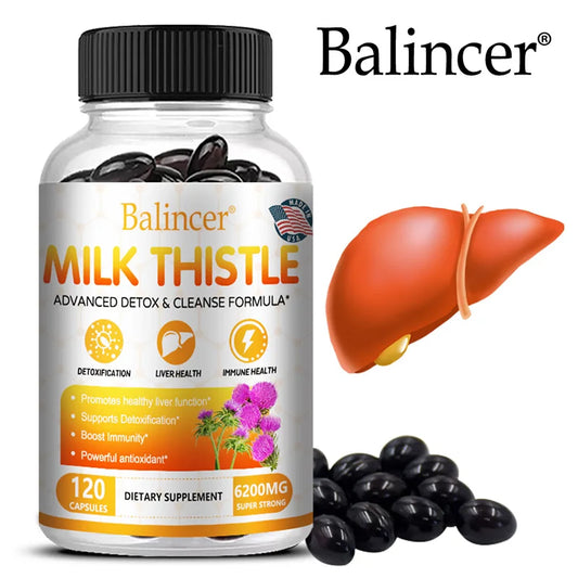 BioHack Balincer Milk Thistle Extract Supplement – 6200mg for Liver Health & Detoxification