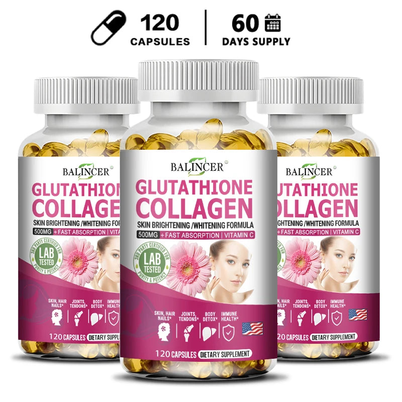 BioHack Glutathione + Collagen Skin & Wellness Complex – Brightening, Anti-Aging, and Immune Support