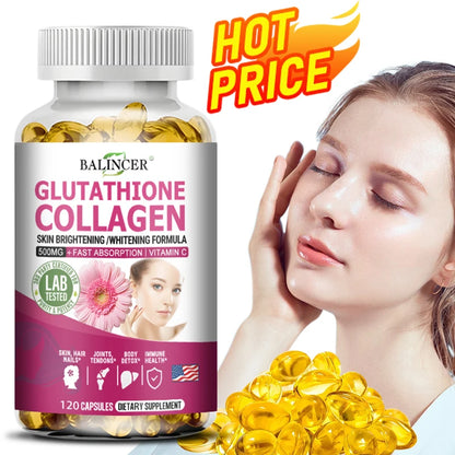 BioHack Glutathione + Collagen Skin & Wellness Complex – Brightening, Anti-Aging, and Immune Support